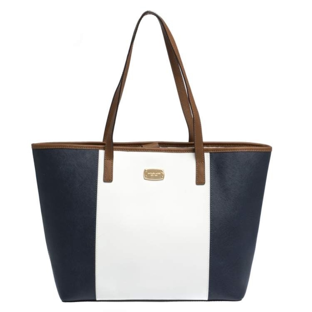 Michael Kors Jet Set Travel Large Tote - Navy/White Colorblock